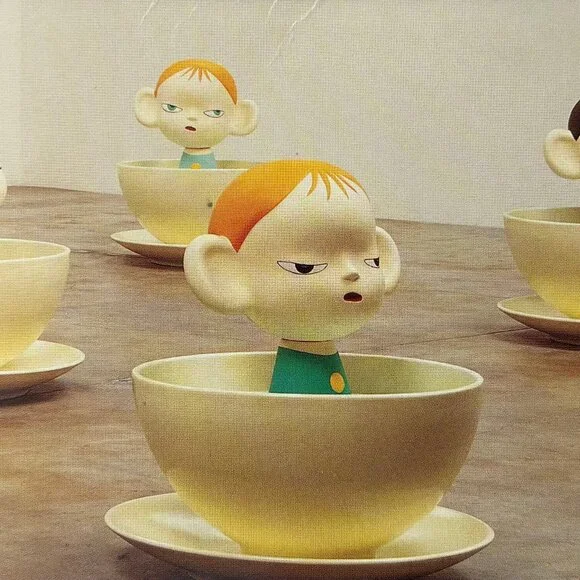 NWT ART PRINT WITH MAT: Cup Kids, Yoshitomo Nara - Picture 3 of 3